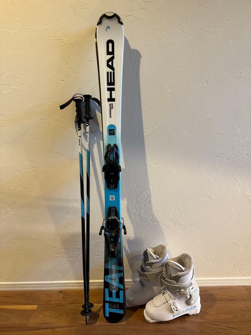 【美品】HEAD ジュニアスキーセット 127cm ブーツ21 ス【5点セット】