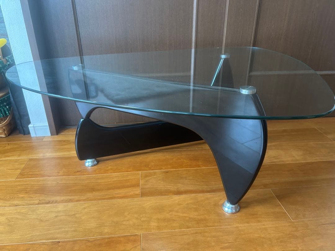 モダンガラステーブル 楕円形
