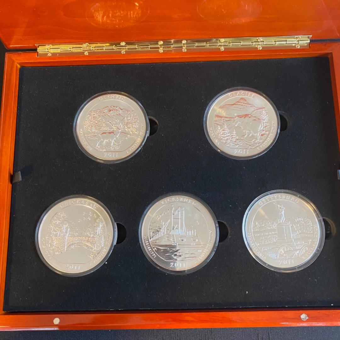 超レア‼️2011年ATB セット 25オンス 銀貨 (木製ディスプレイボックス