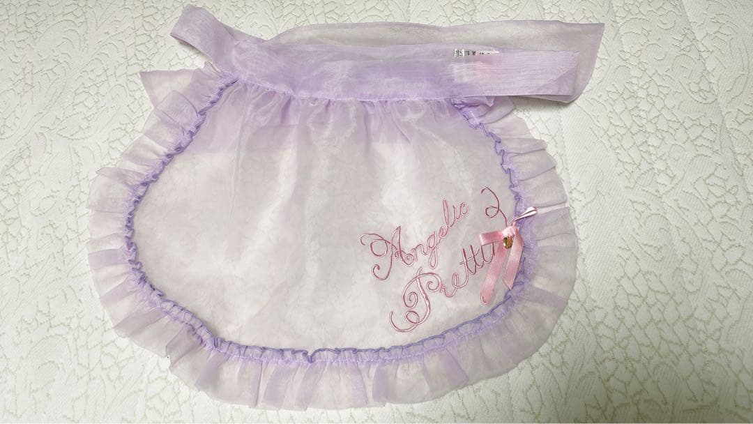 angelic pretty オーガンジーフリルエプロン　ラベンダー