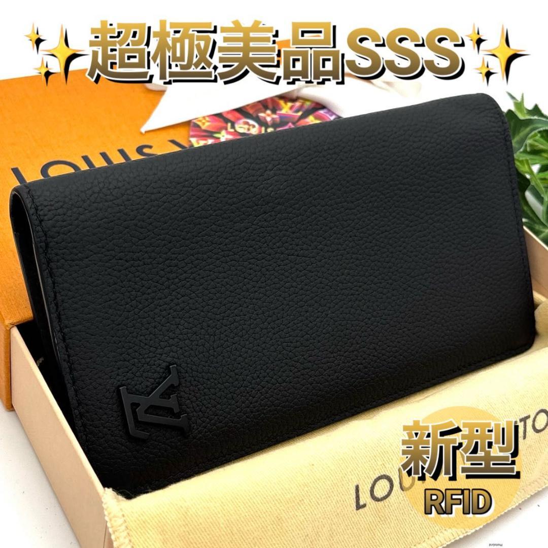 ♡三毛猫♡　ルイヴィトン アエログラム ポルトフォイユ ブラザ NM 黒