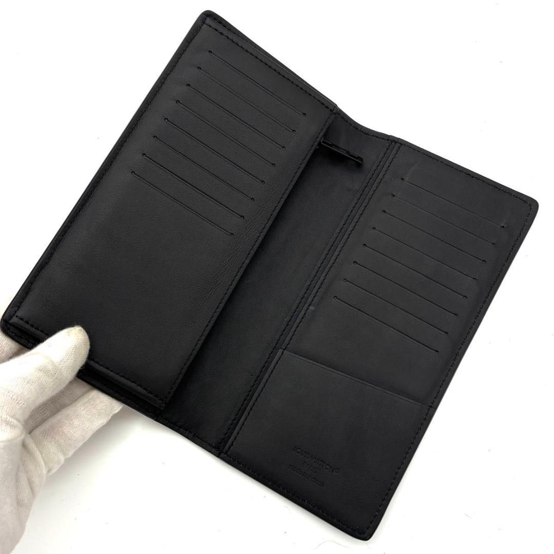 ♡三毛猫♡　ルイヴィトン アエログラム ポルトフォイユ ブラザ NM 黒