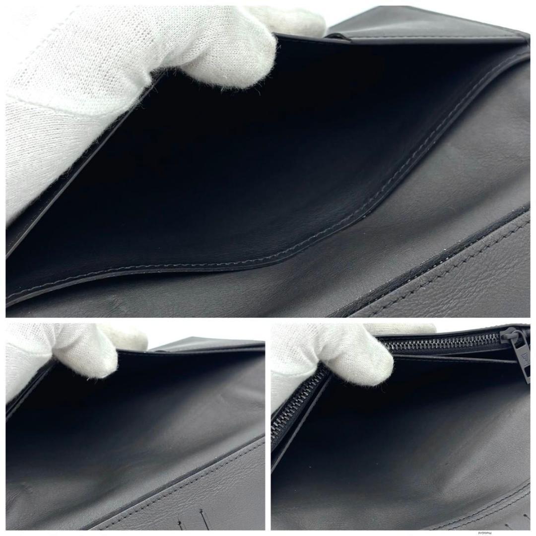 ♡三毛猫♡　ルイヴィトン アエログラム ポルトフォイユ ブラザ NM 黒