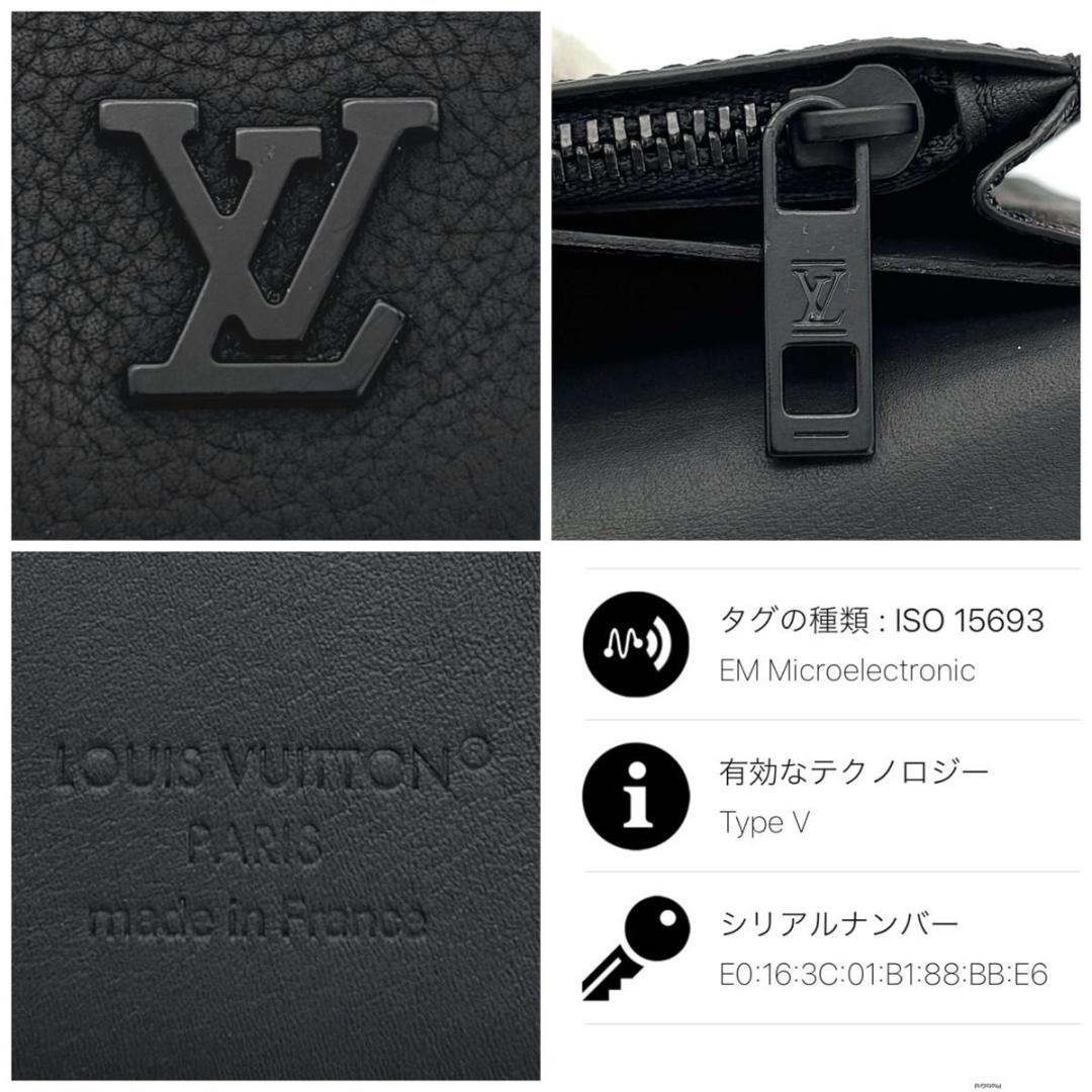 ♡三毛猫♡　ルイヴィトン アエログラム ポルトフォイユ ブラザ NM 黒