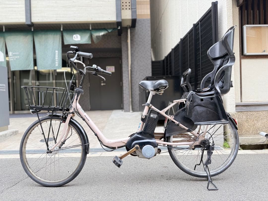 子供乗せ　パナソニック　電動アシスト自転車 チャイルドシート付き ピンク