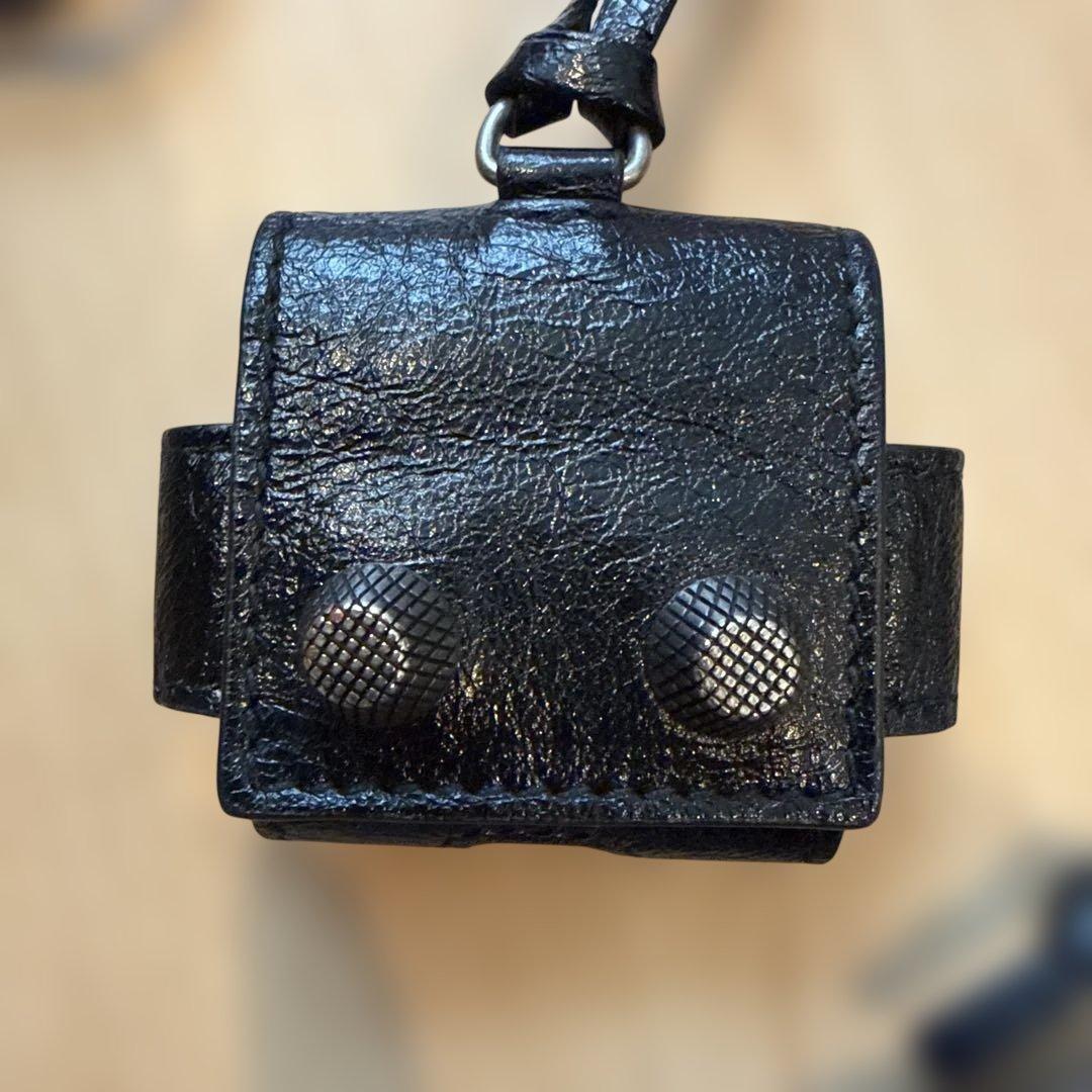 新品未使用 バレンシアガ ブラックレザーケース・airpodsケース