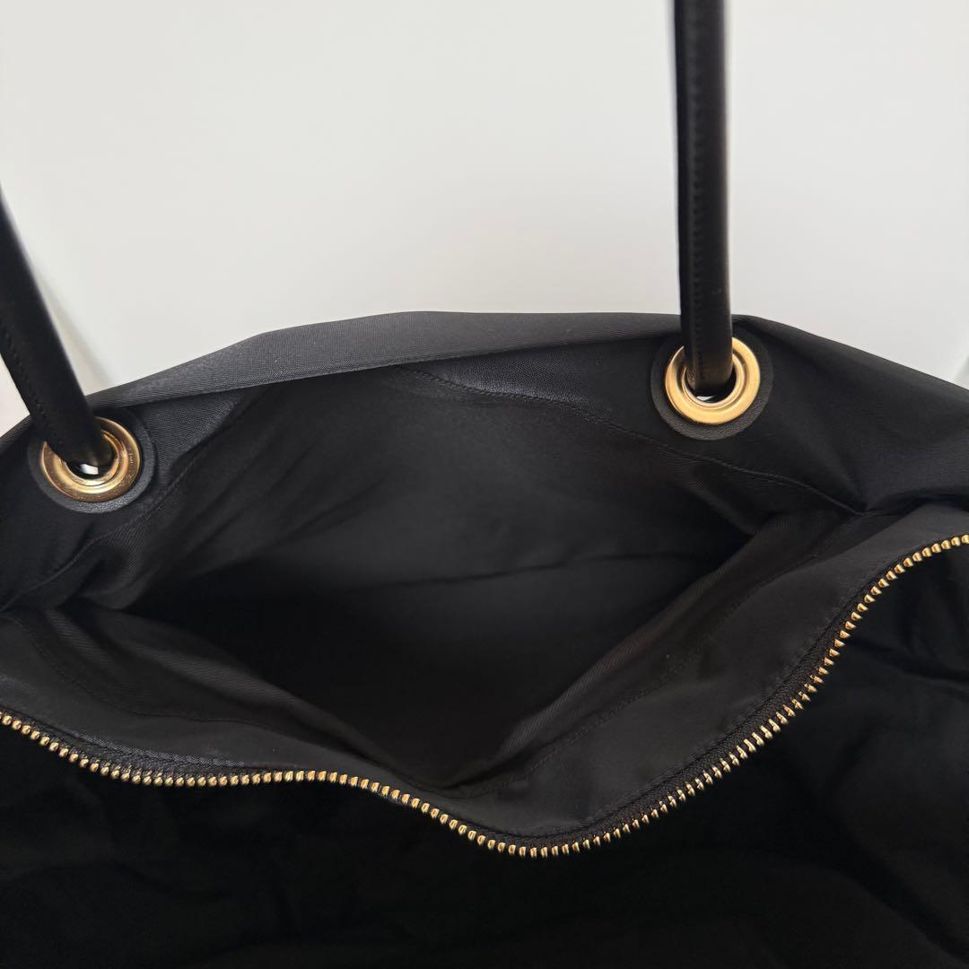 美品 VIOLAd’ORO BIANCA ナイロン トートバッグ L ブラック