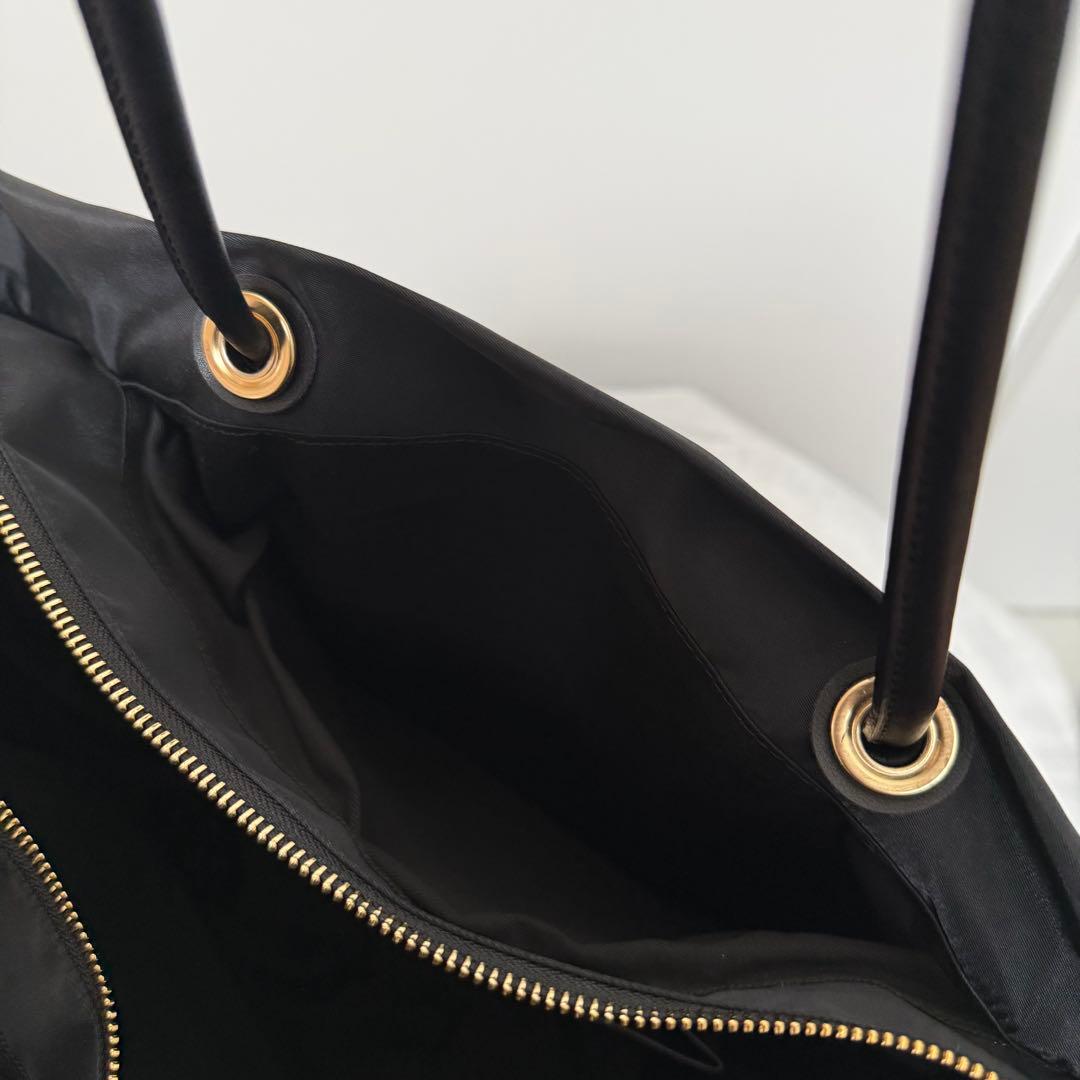 美品 VIOLAd’ORO BIANCA ナイロン トートバッグ L ブラック