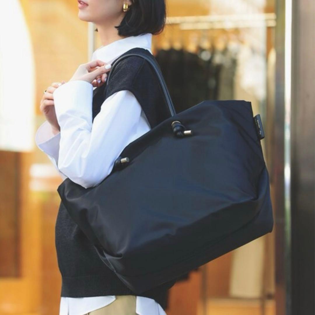 美品 VIOLAd’ORO BIANCA ナイロン トートバッグ L ブラック