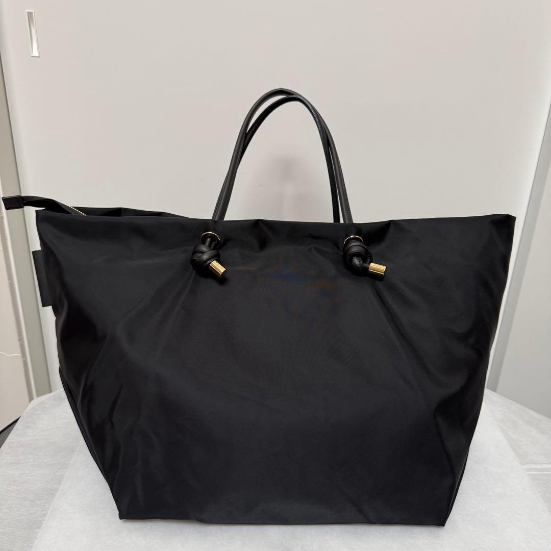 美品 VIOLAd’ORO BIANCA ナイロン トートバッグ L ブラック