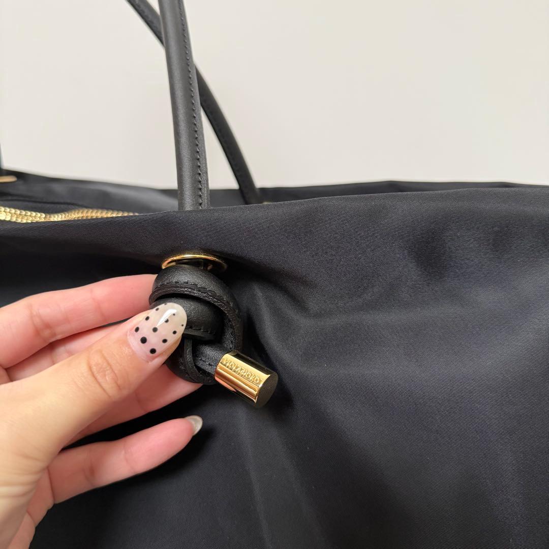 美品 VIOLAd’ORO BIANCA ナイロン トートバッグ L ブラック