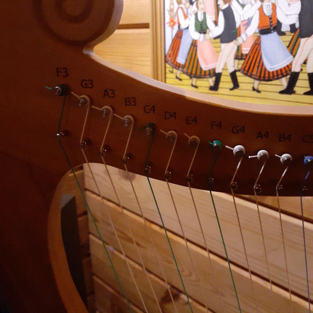 木製 19弦ハープ 本体