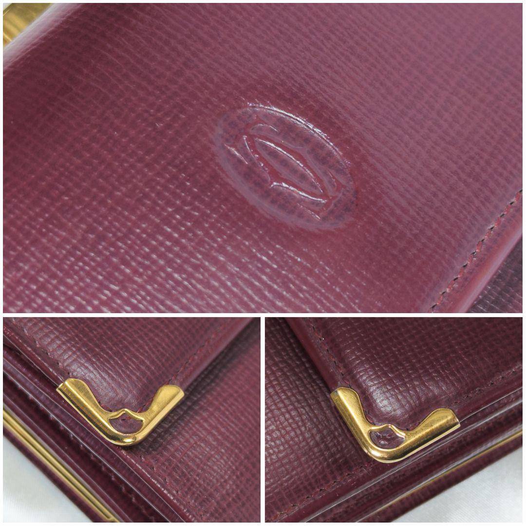 【極美品】 カルティエ　三つ折り財布 がま口 コンパクトウォレット 付属品完備