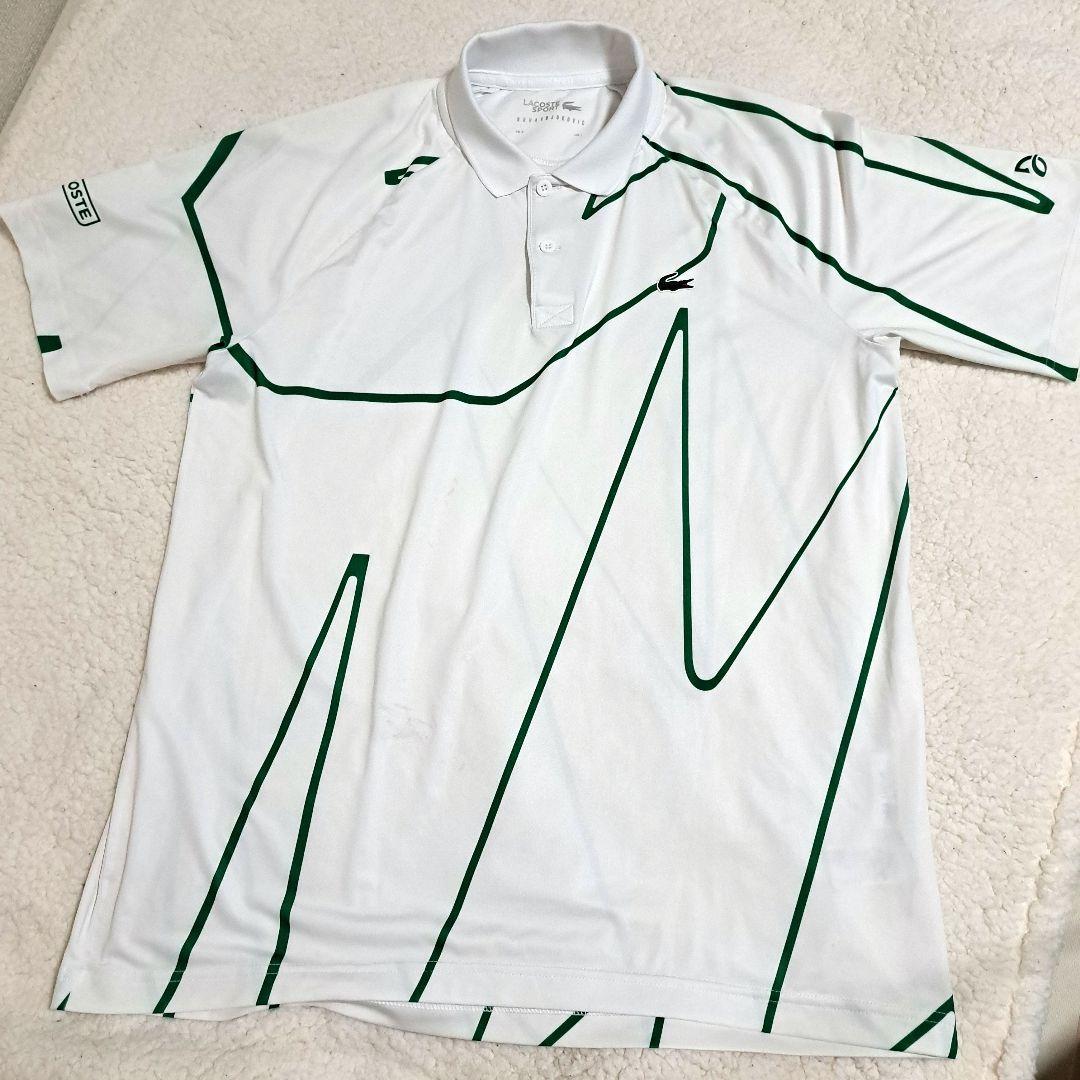【美品】LACOSTE ジョコビッチモデル ポロシャツ US/Lサイズ ホワイト