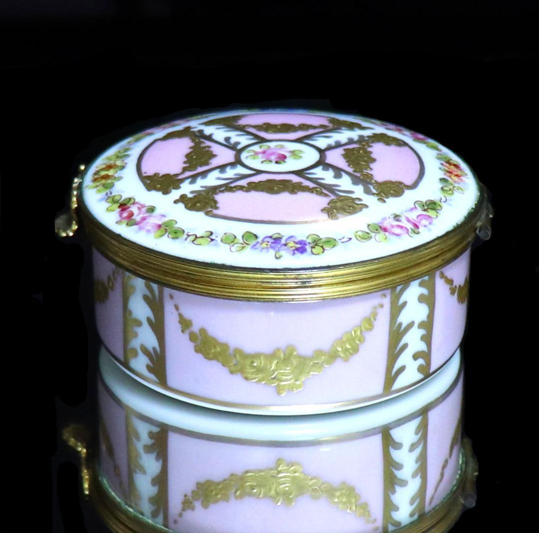 オールド・バカラ 美術館級 金彩エナメル薔薇文ブロンズオパーリンクリスタル製蓋物