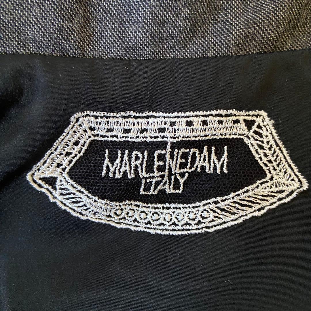 ウールカシミヤダウンベスト♡マーレンダム♡バイカラー♡40♡黒♡グレー♡2way