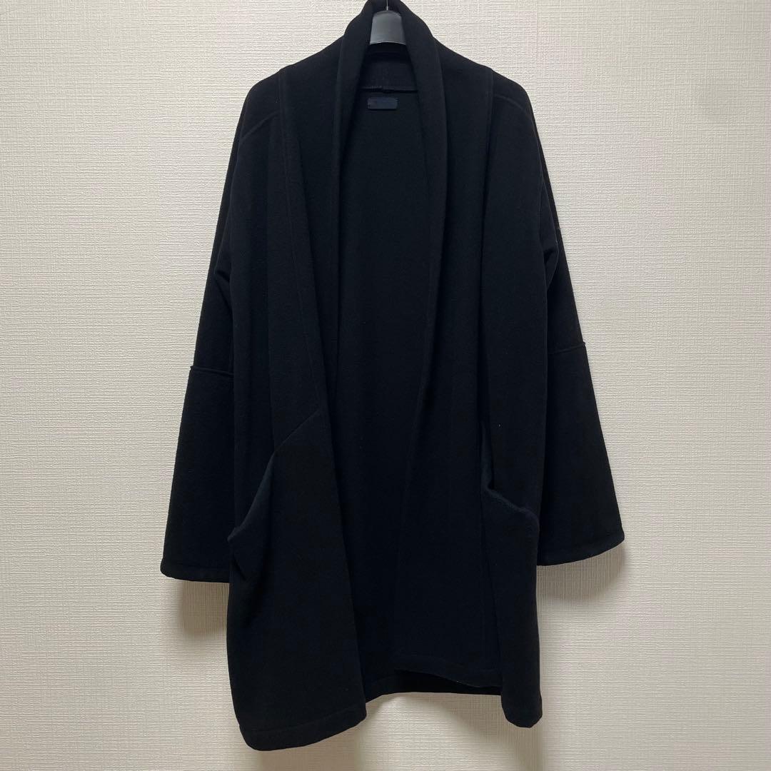 MITTAN なめらか半纏ロングコート　黒　ブラック　2 カシミヤ ミッタン
