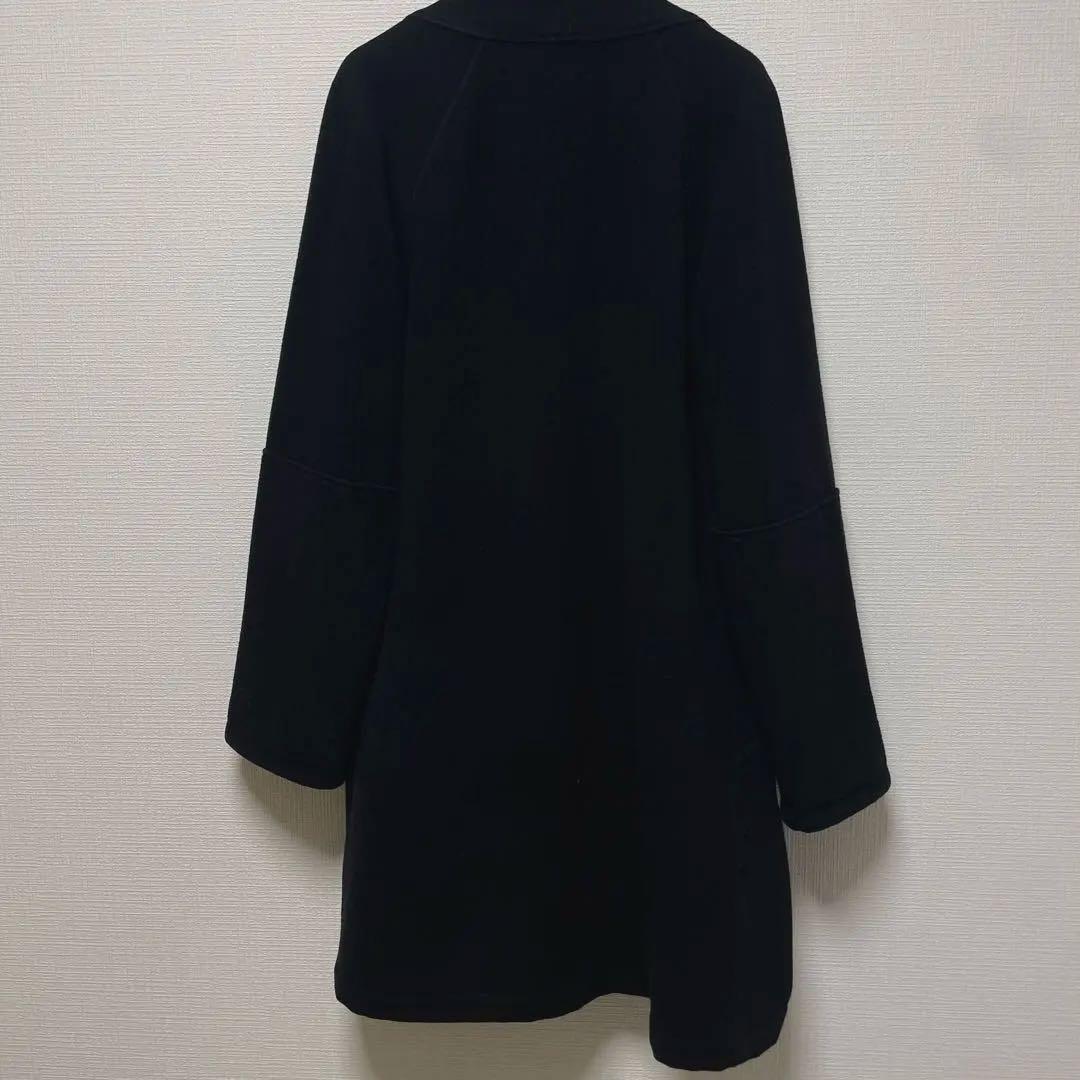 MITTAN なめらか半纏ロングコート　黒　ブラック　2 カシミヤ ミッタン