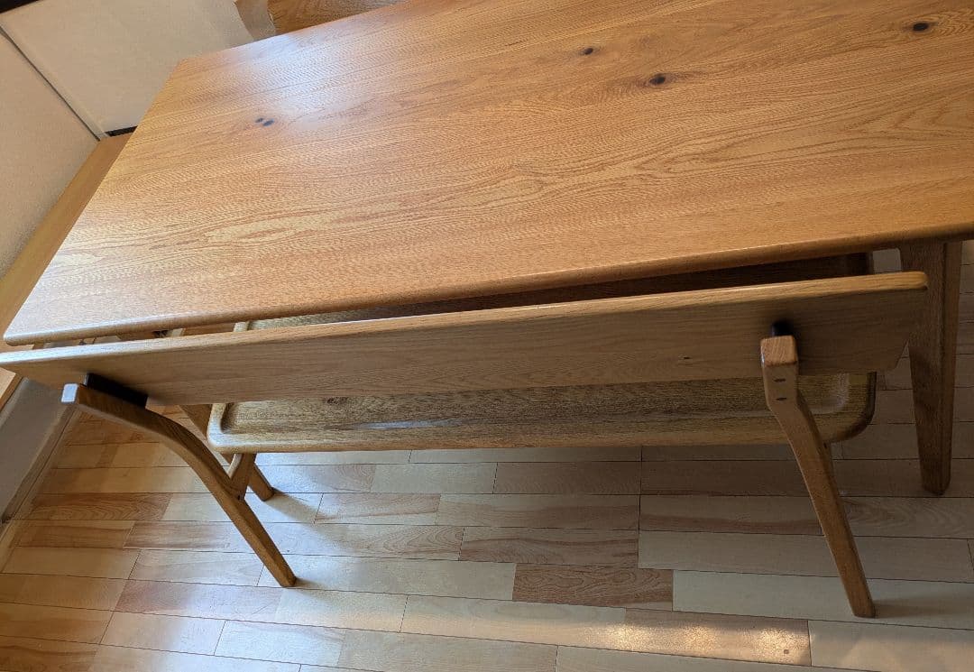 筑波産商　響き150ダイニングテーブル 木製オーク材