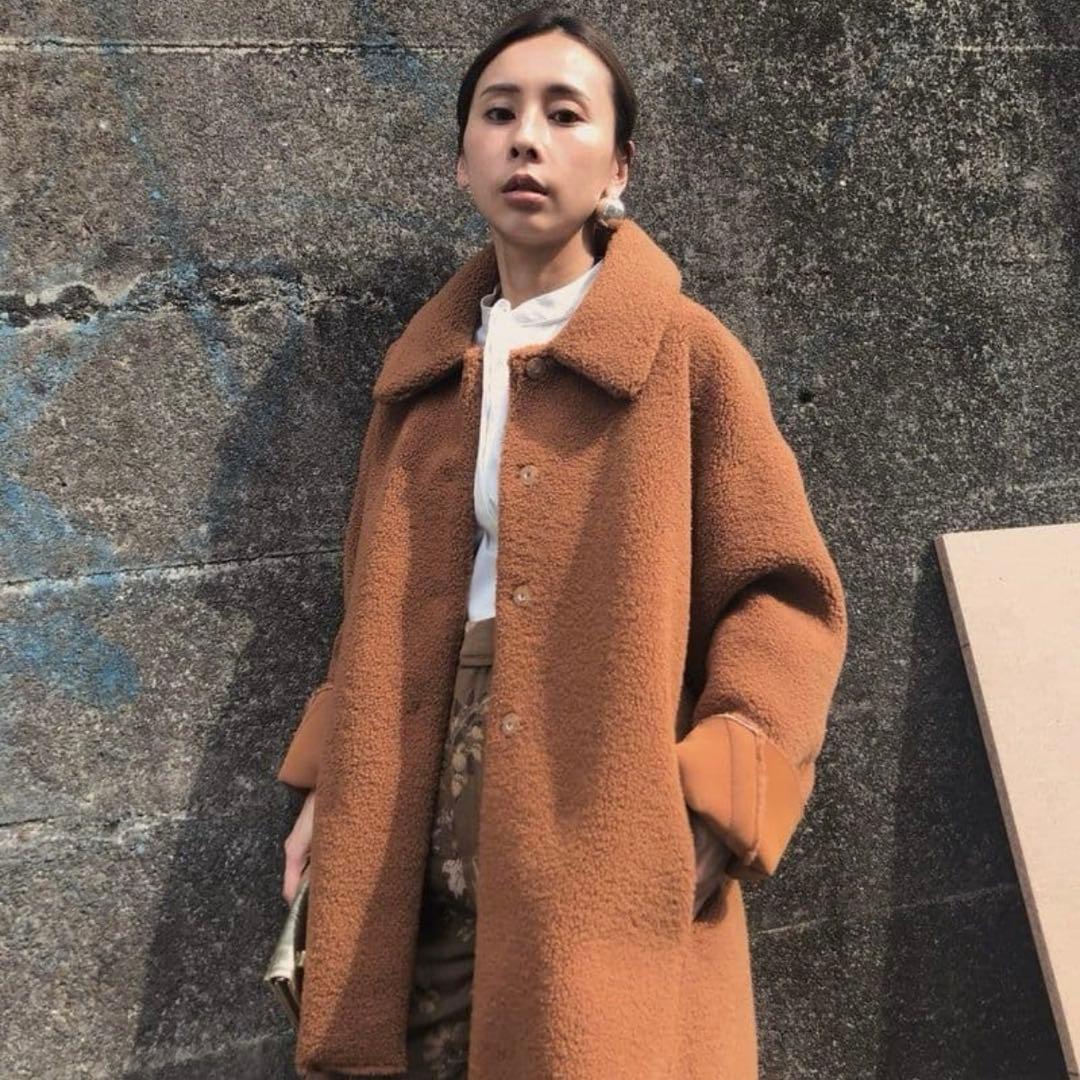 AMERI VINTAGE♡Tent Line Boa Coat ボアコート