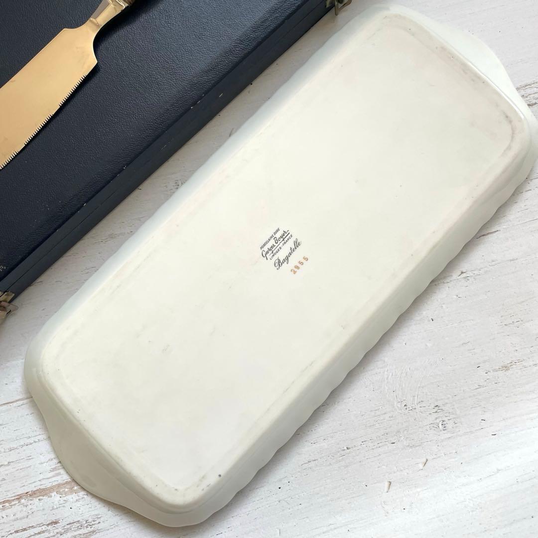 希少 リモージュ ジョル ジュボワイエ バガテル ロングプレート＆ナイフセット