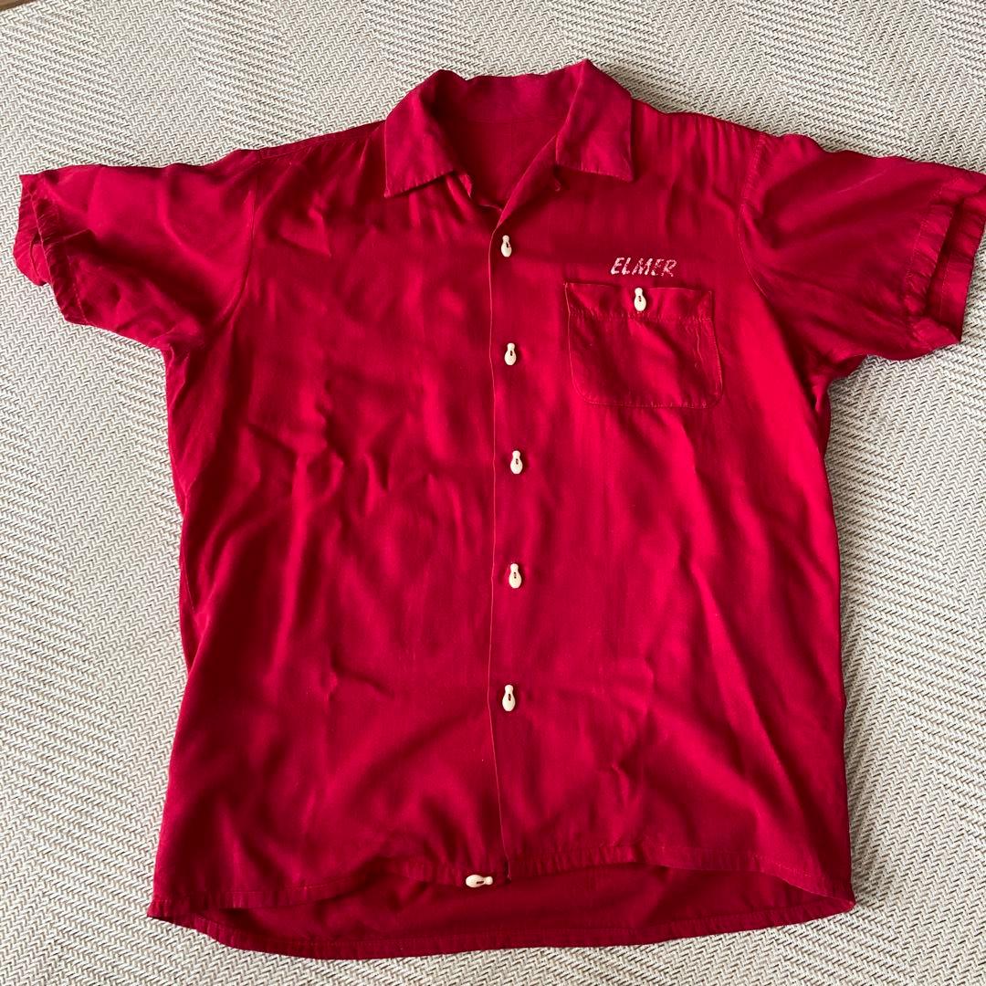 ELMER ボウリングシャツ 赤