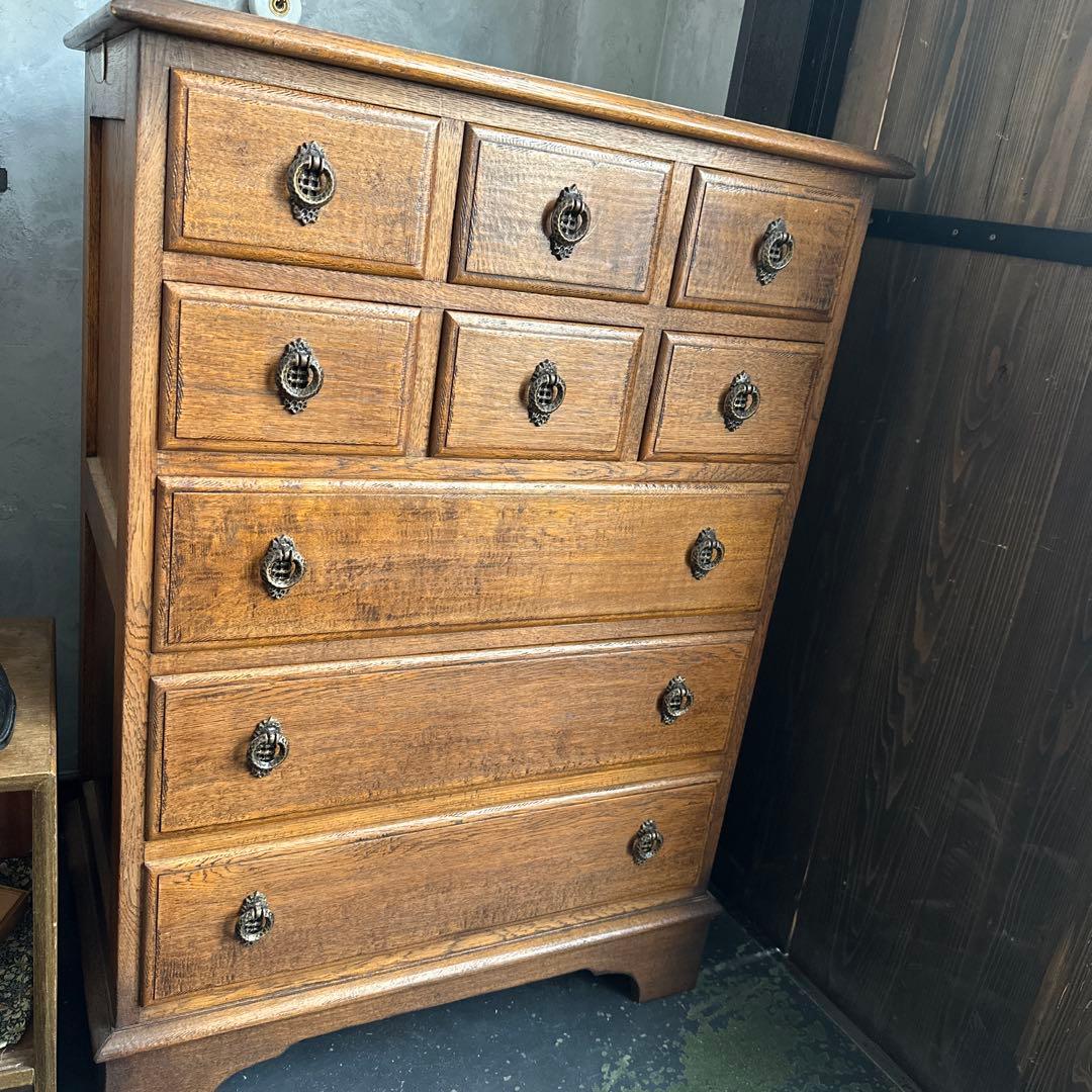 ヴィンテージ　取手が素敵なチェスト　実物めちゃくちゃ素敵な雰囲気