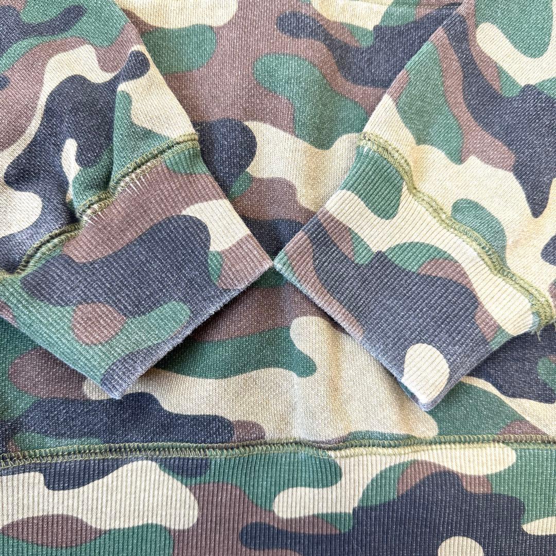 【入手困難✨】ブラックアイパッチ 取扱注意 刺繍ロゴ パーカー 迷彩柄 Lサイズ