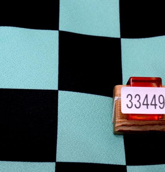 七五三 五歳 男児 羽織 袴フルセット 日本製 黒×緑 市松模様 NO33449