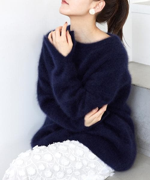 良品 IENA fluffyファープルオーバー ニット シャギー ラクーン