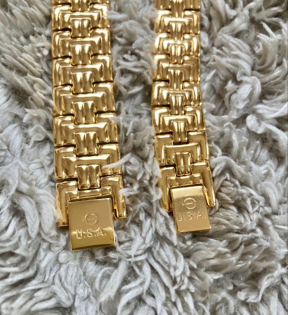 エルジン　ELGIN 金　ゴールド　金属ベルト時計 2本セット