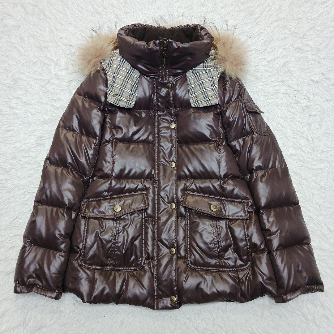 ✨良品✨バーバリーブルーレーベル　2way ダウンコート　ブラウン　38