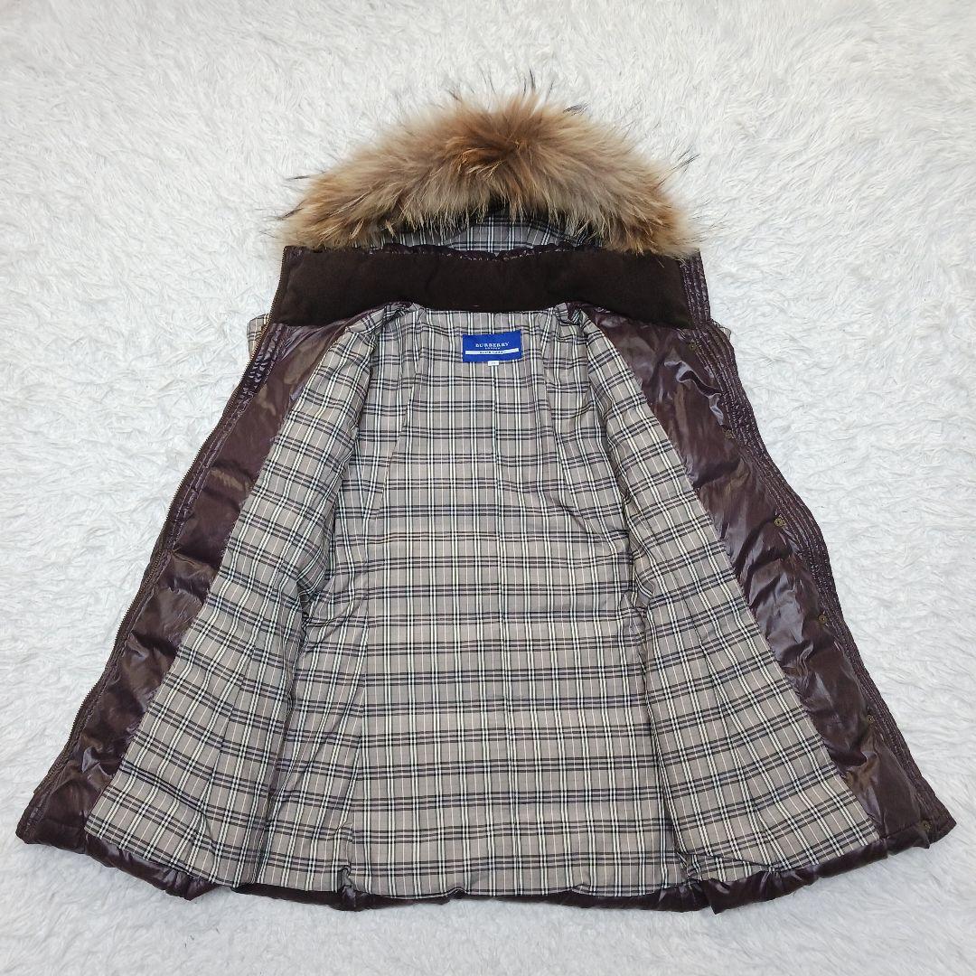 ✨良品✨バーバリーブルーレーベル　2way ダウンコート　ブラウン　38