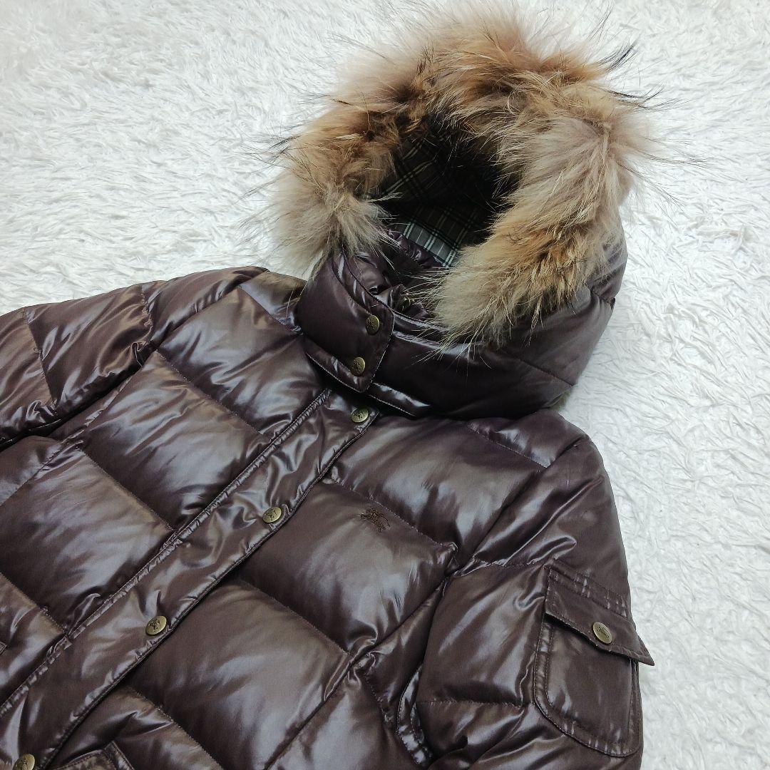 ✨良品✨バーバリーブルーレーベル　2way ダウンコート　ブラウン　38