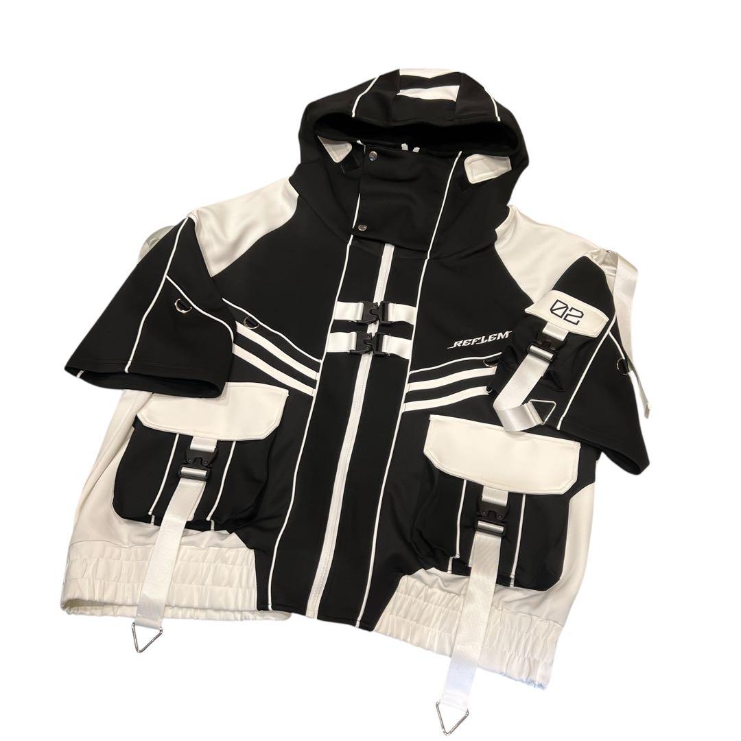 (￣∀￣)『REFLEMレフレム』サイバー切替ハイネックジャージパーカー