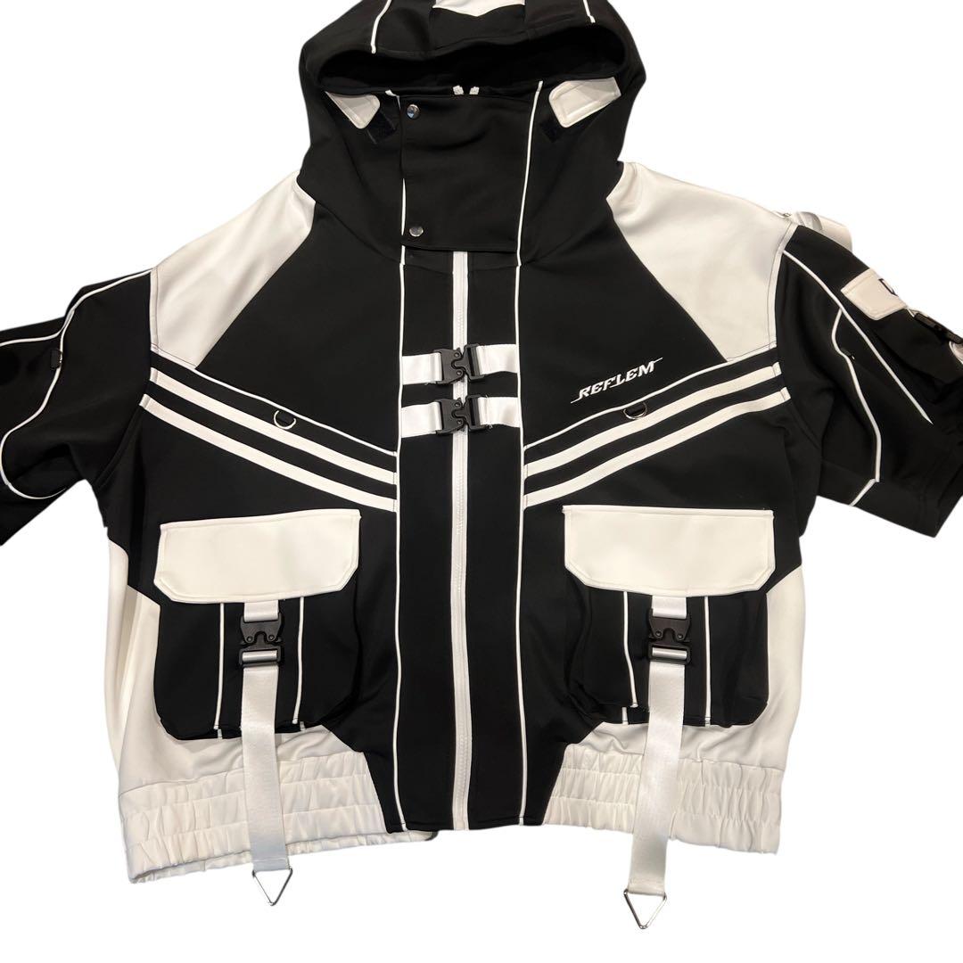 (￣∀￣)『REFLEMレフレム』サイバー切替ハイネックジャージパーカー