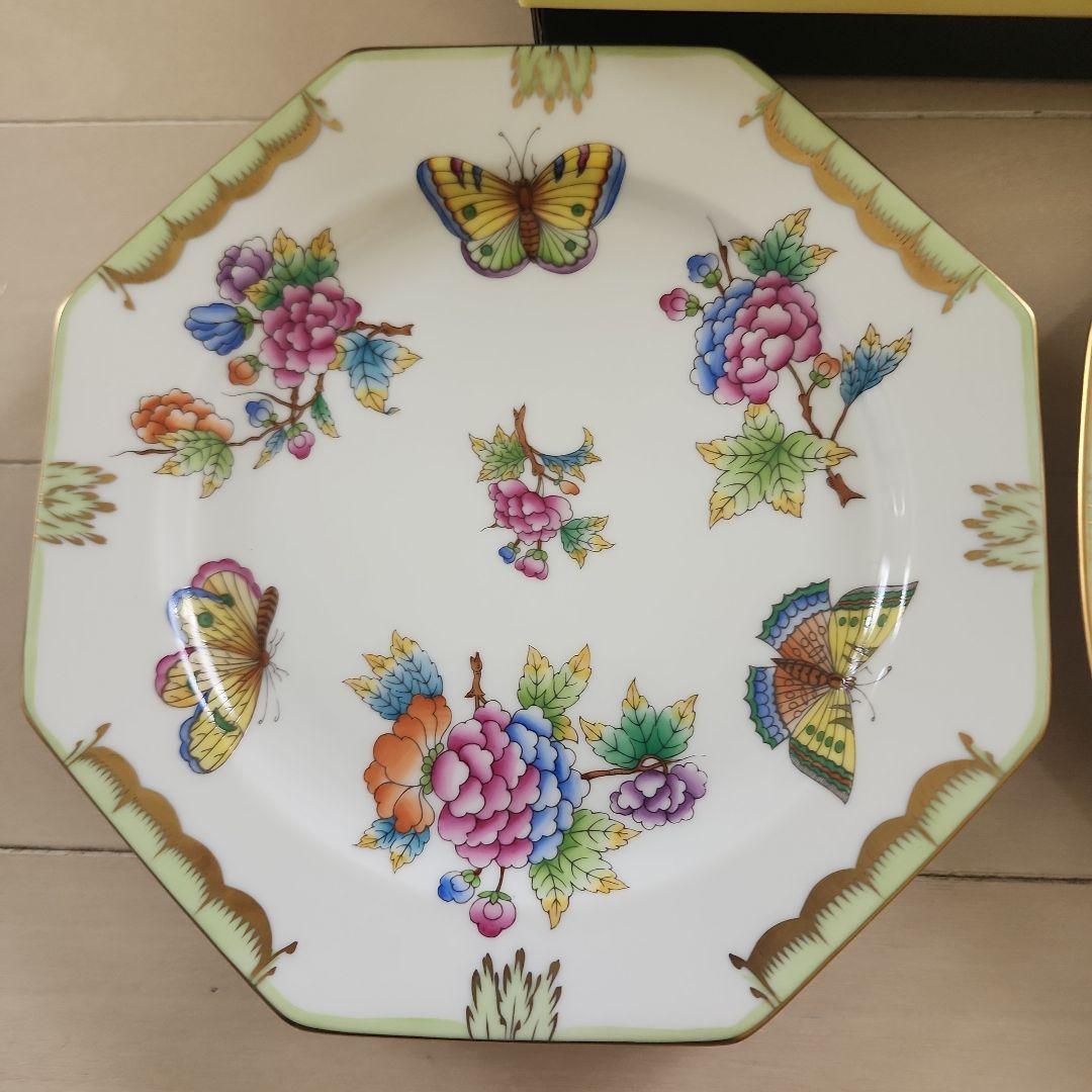 ヘレンド　ビクトリア　プレート18cmオクタゴナル　ハンガリー　セット