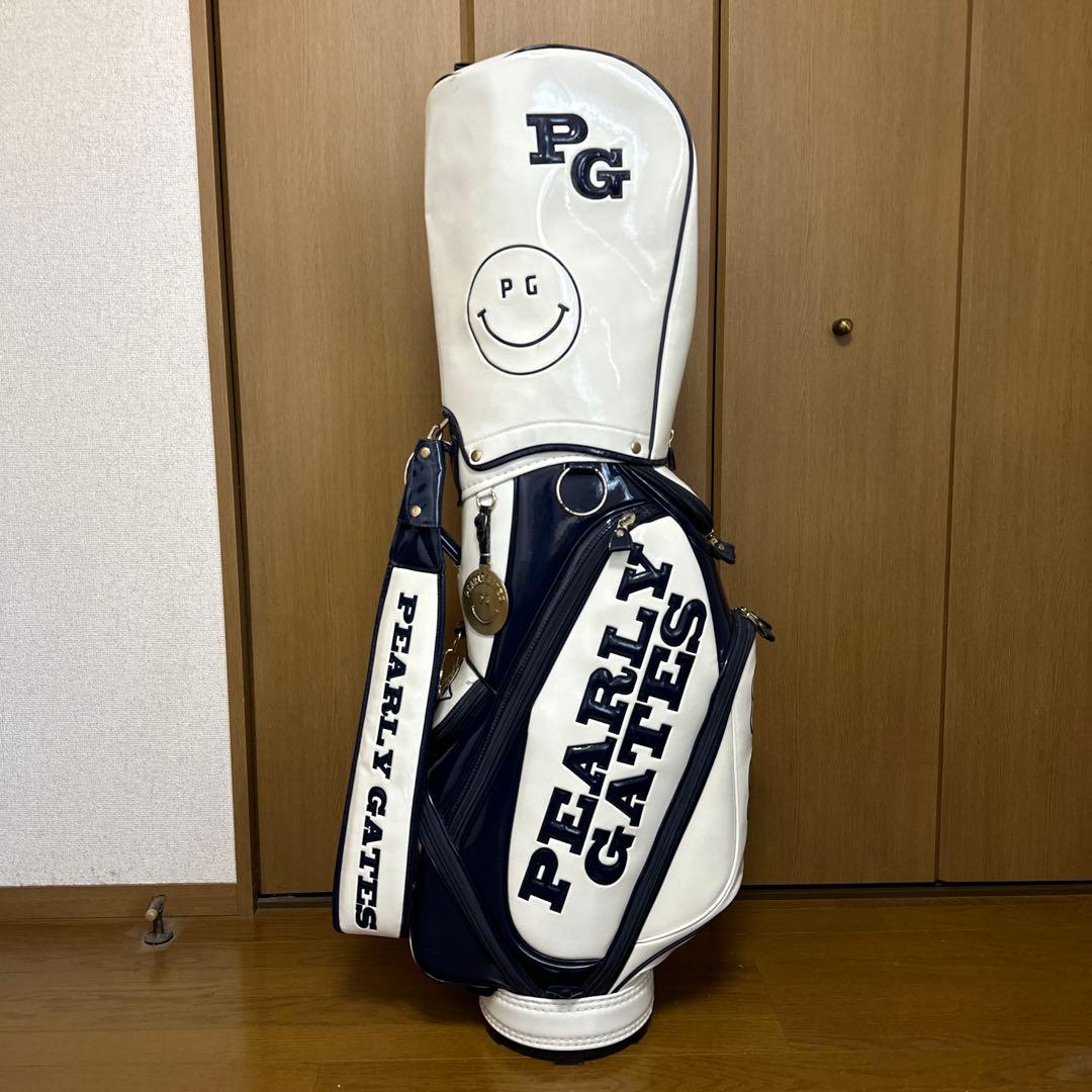PEARLY GATES キャディバッグ ホワイト・ネイビー