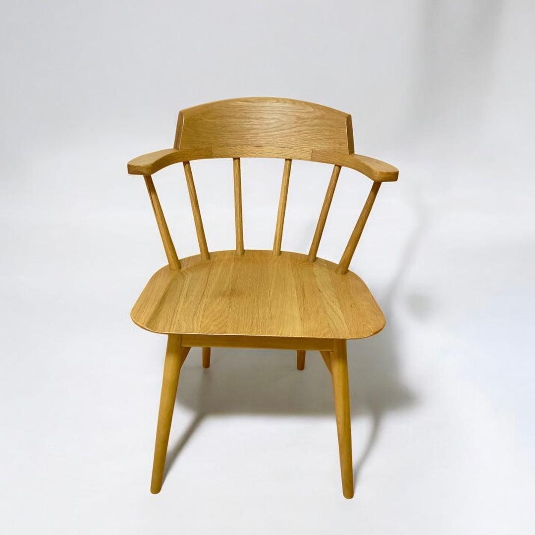 ナフコ　キャプテンチェア ダイニングチェア　アームチェア　椅子　天然木