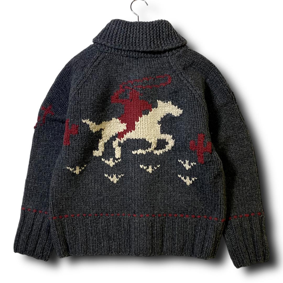 M 定価6600円 TMT カウチンニット カーディガン ニットブルゾン 黒