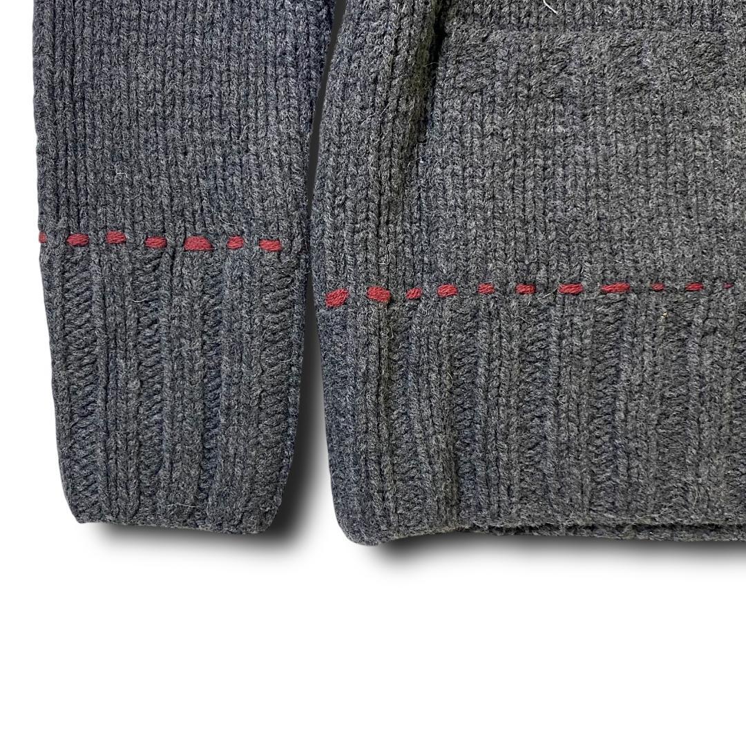 M 定価6600円 TMT カウチンニット カーディガン ニットブルゾン 黒