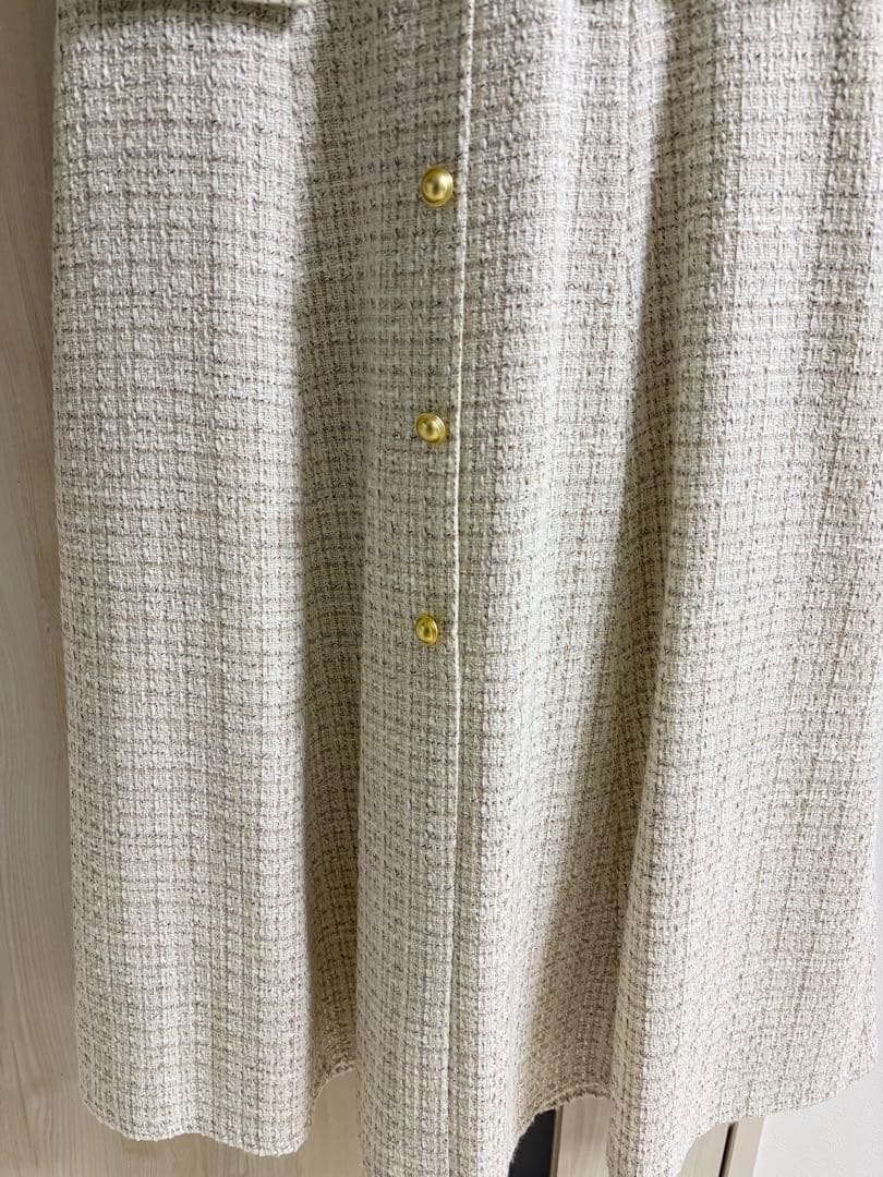 プロポーションボディドレッシング　ミックスツイードロングジャンスカ