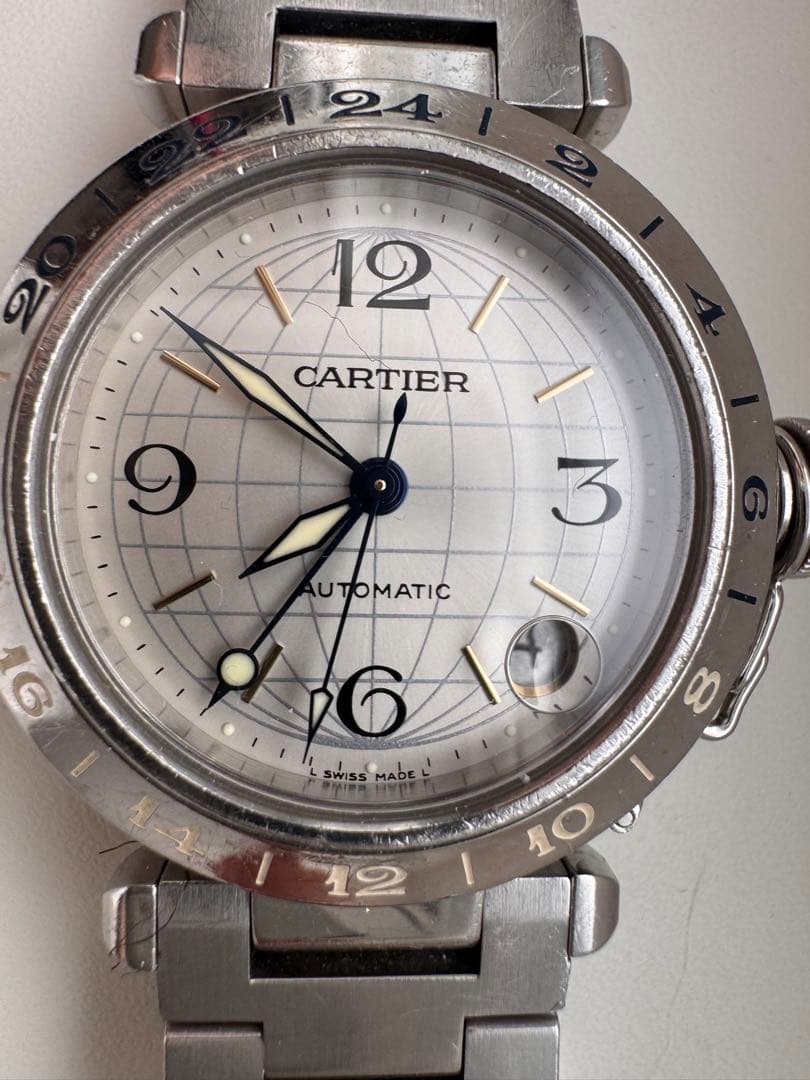 カルティエ パシャC メリディアン GMT 自動巻き時計 Cartier