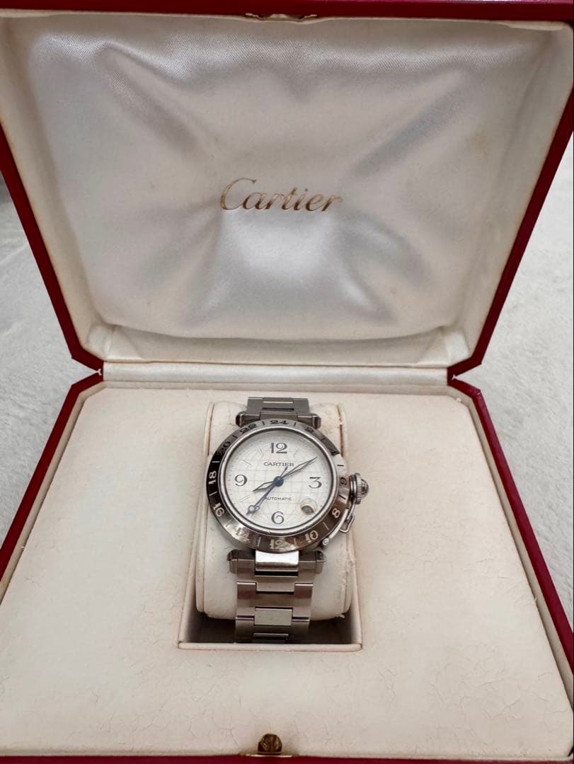 カルティエ パシャC メリディアン GMT 自動巻き時計 Cartier