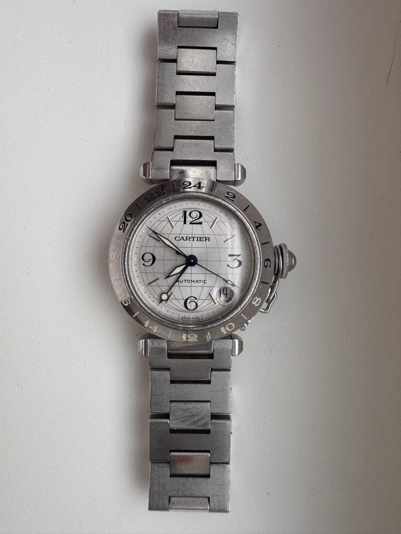 カルティエ パシャC メリディアン GMT 自動巻き時計 Cartier