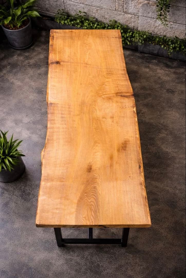 [脚付き]栓 一枚板　ダイニングテーブル