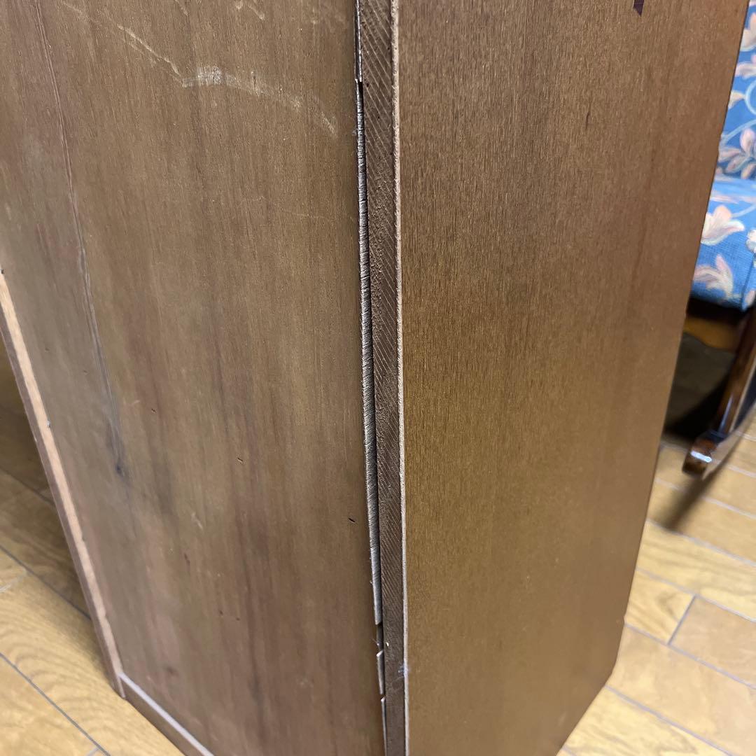 ダークブラウン木製スリムチェスト 9引き出し