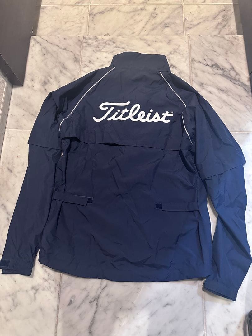 Titleist ネイビー キャディバッグ ポーチ レインウェア3点セット