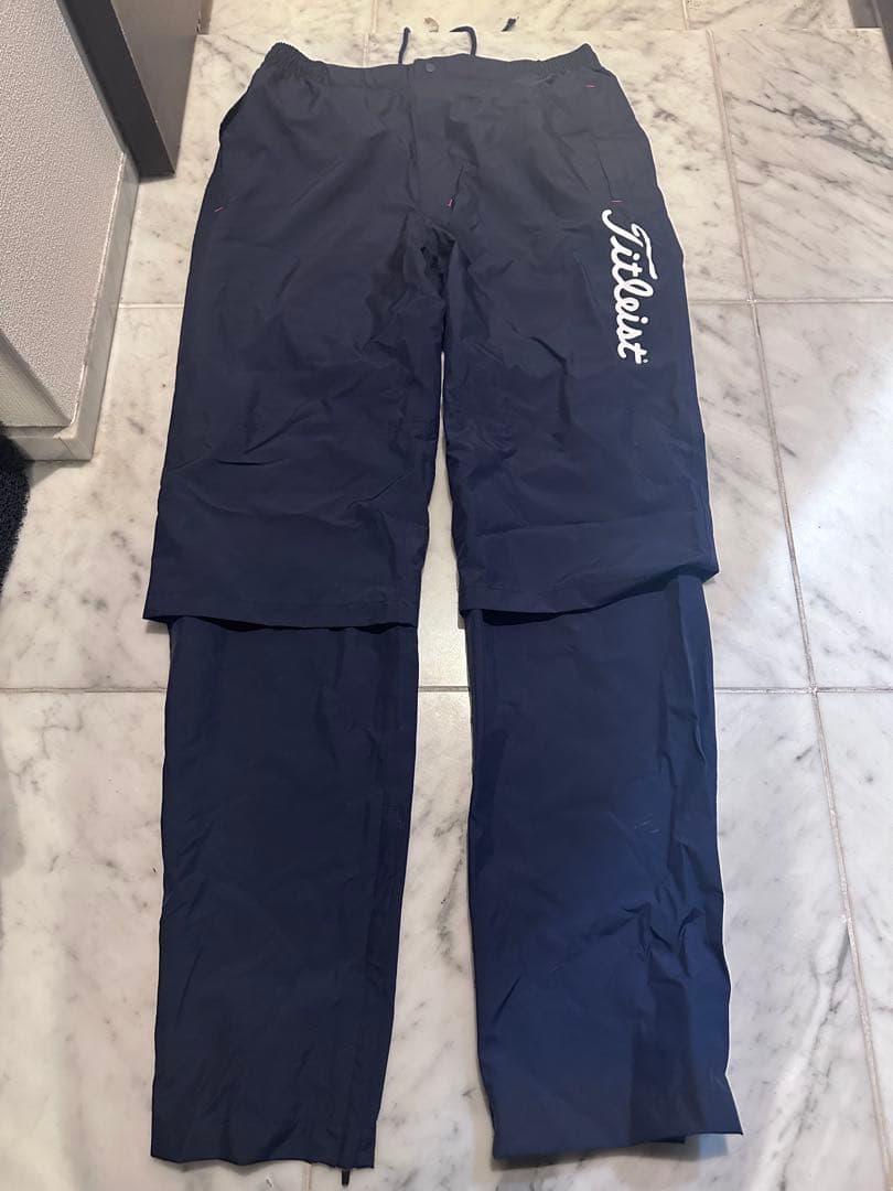 Titleist ネイビー キャディバッグ ポーチ レインウェア3点セット