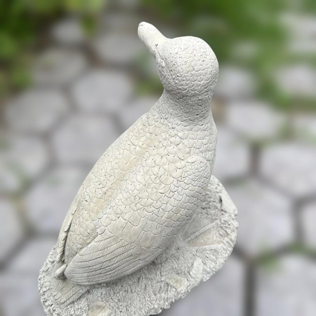 英国セメント製コールダックオーナメント グレー